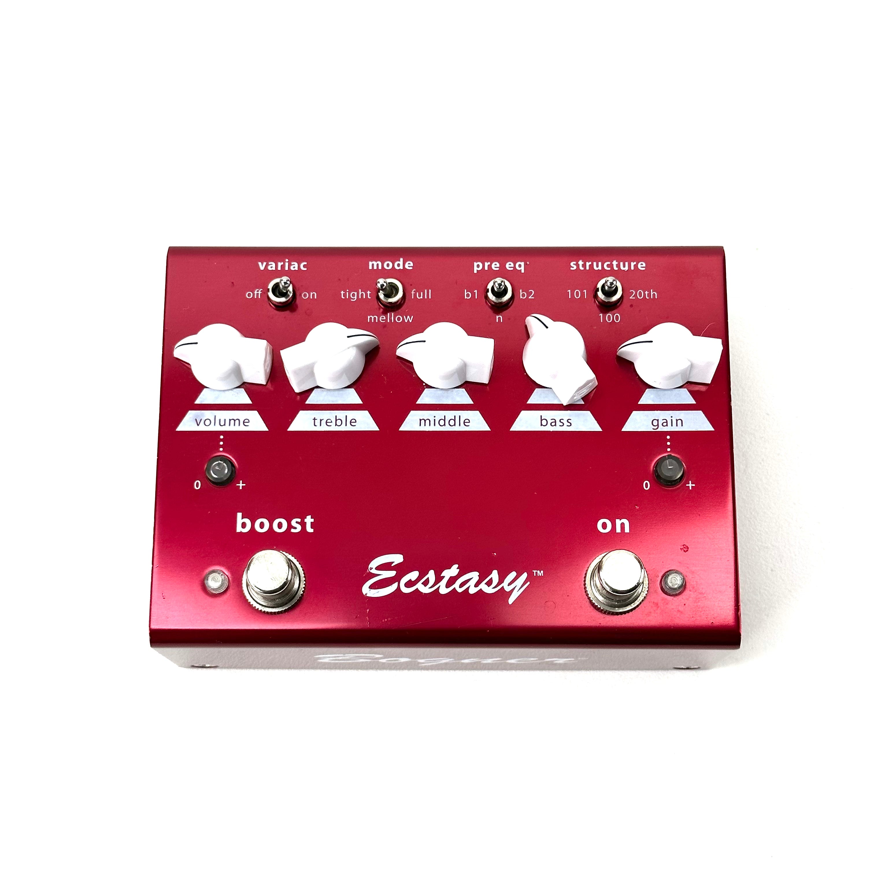PRE-OWNED BOGNER ECSTASY RED OVERDRIVE/BOOST GUITAR EFFECTS PEDAL