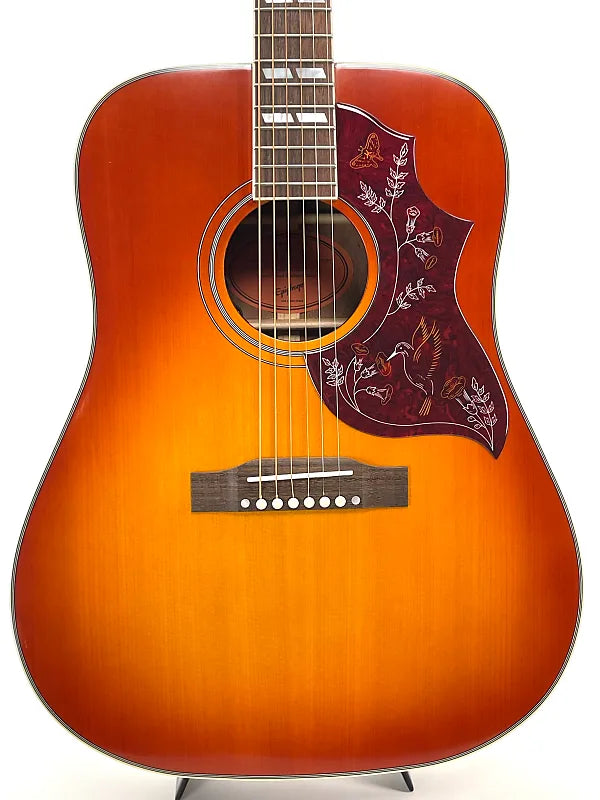 EPIPHONE HUMMINGBIRD ACOUSTIC GUITAR-AGED CHERRY SUNBURST GLOSS