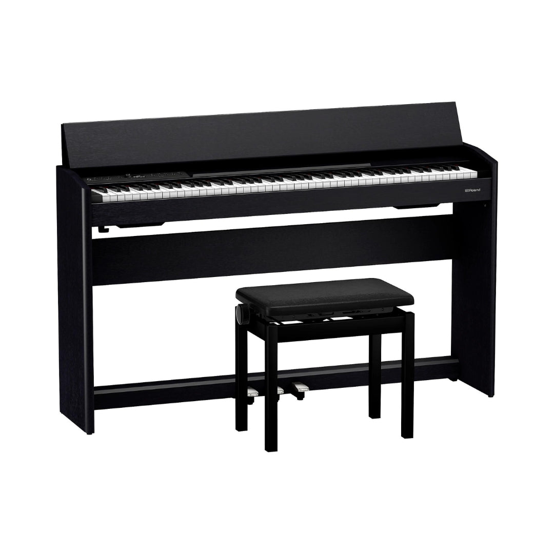 ROLAND F701 DIGITAL PIANO - COAL BLACK WITH STAND