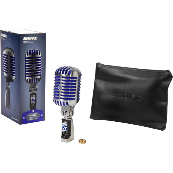 SHURE SUPER 55 DELUXE SUPERCARDIOID DYNAMIC MICROPHONE - CHROME