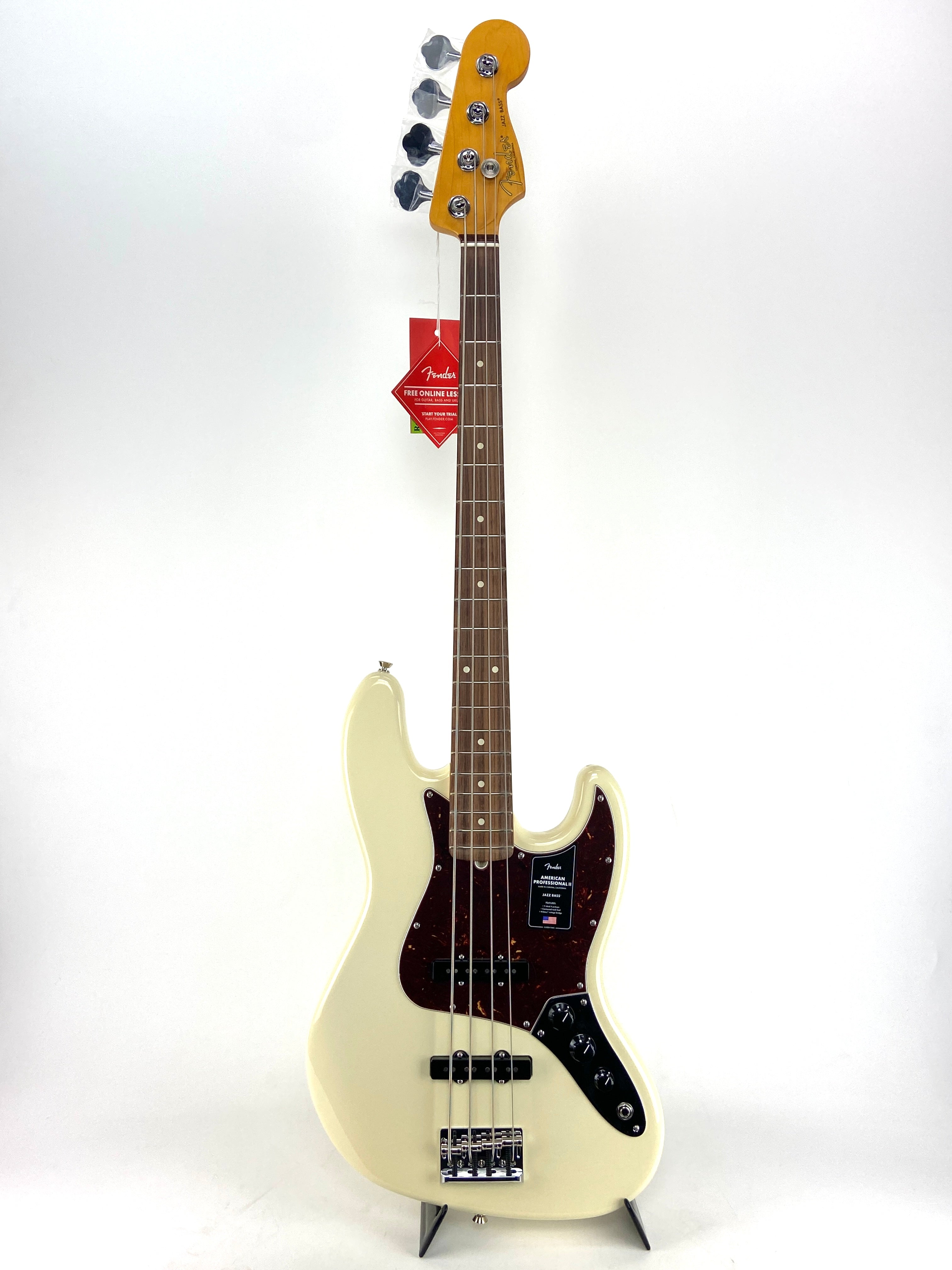 FENDER AMERICAN PROFESSIONAL II JAZZ BASS-OLYMPIC WHITE