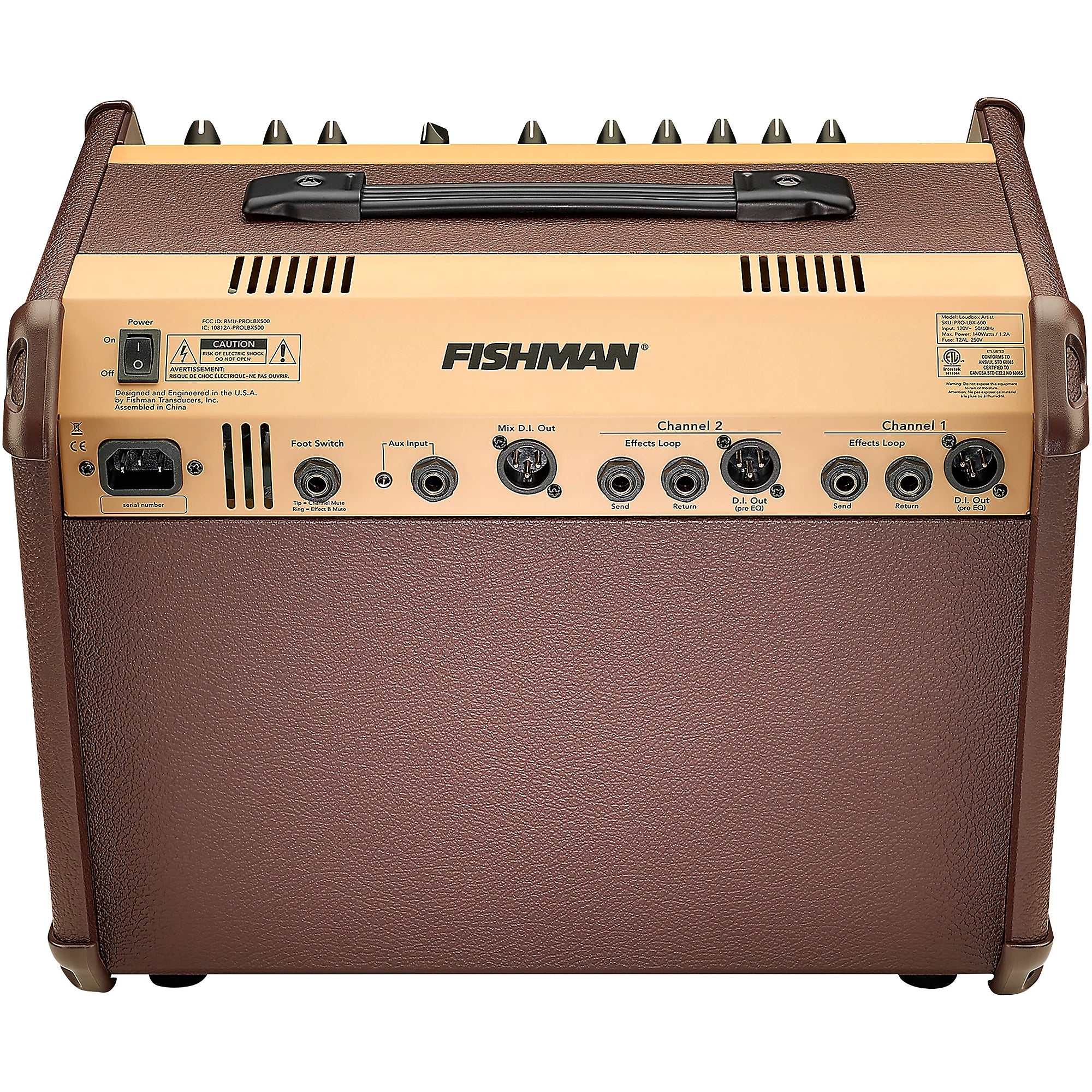FISHMAN PRO-LBT-600 LOUDBOX ARTIST WITH BLUETOOTH 2-CHANNEL 120-WATT 1X8