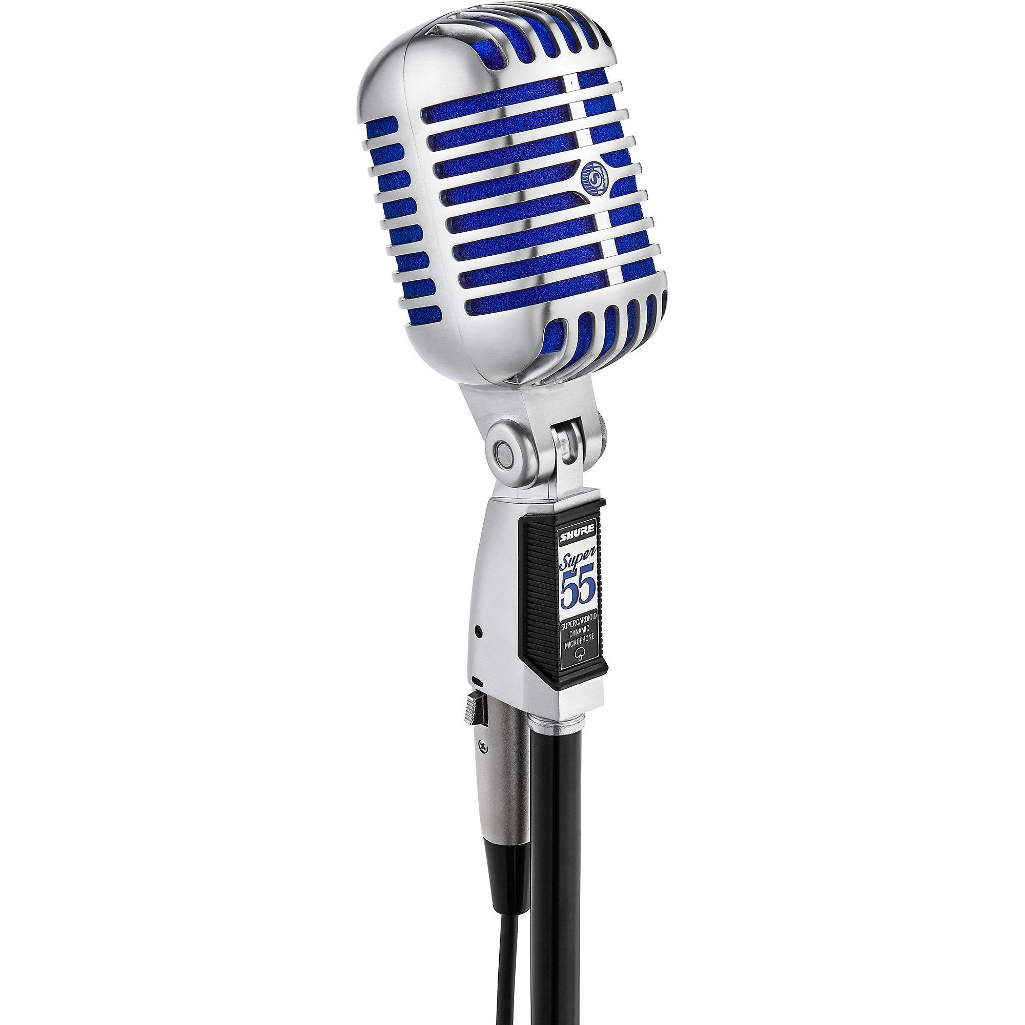 SHURE SUPER 55 DELUXE SUPERCARDIOID DYNAMIC MICROPHONE - CHROME