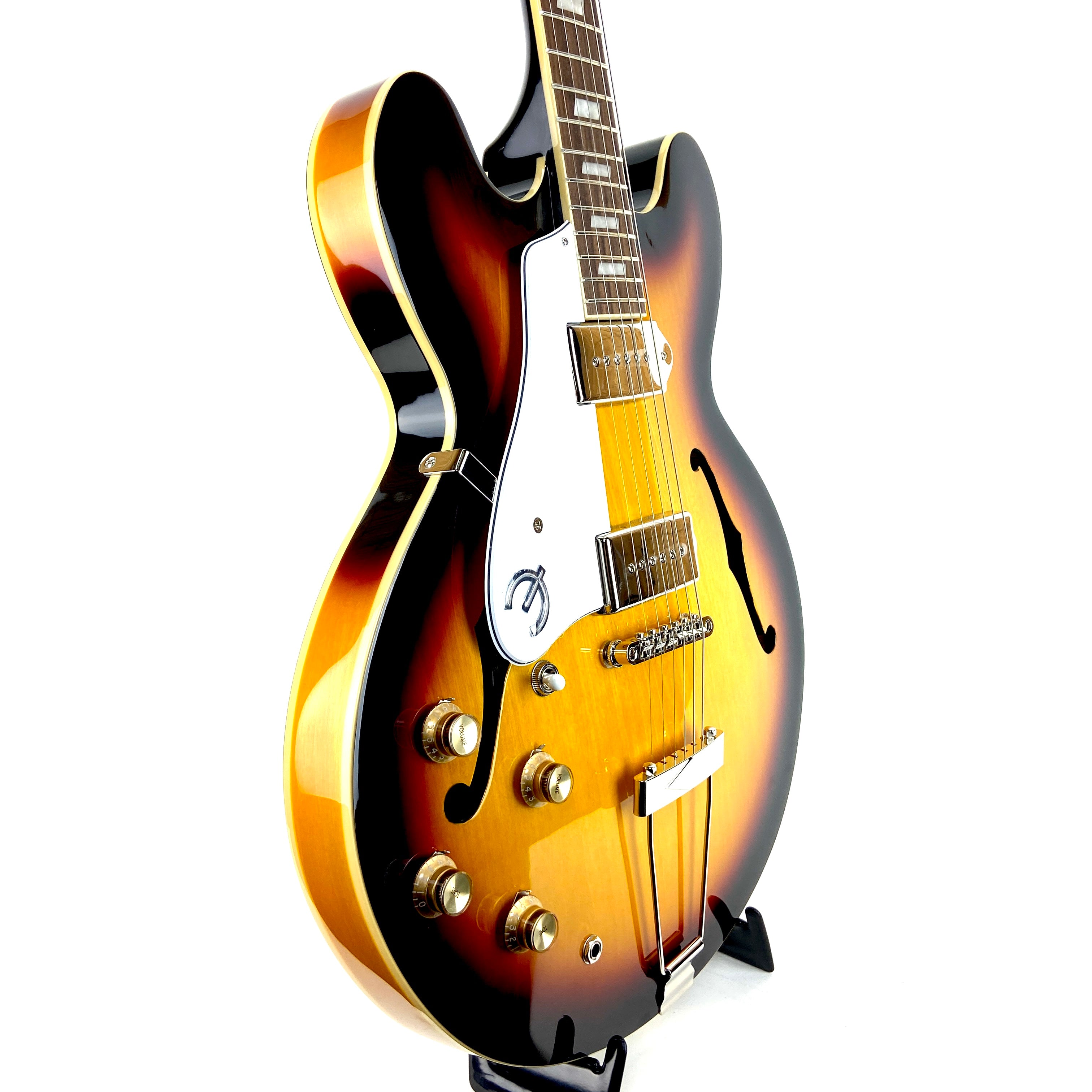 EPIPHONE LIMITED-EDITION CASINO LEFT-HANDED HOLLOWBODY ELECTRIC GUITAR VINTAGE SUNBURST