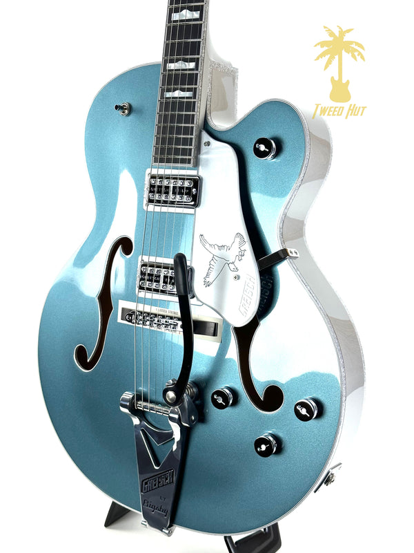 GRETSCH G6136T 140th ANNIVERSARY DOUBLE PLATINUM FALCON - TWO TONE STONE PLATINUM/PURE PLATINUM