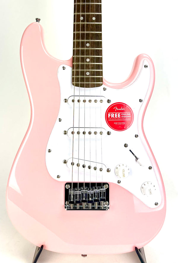 SQUIER MINI STRAT SHELL PINK