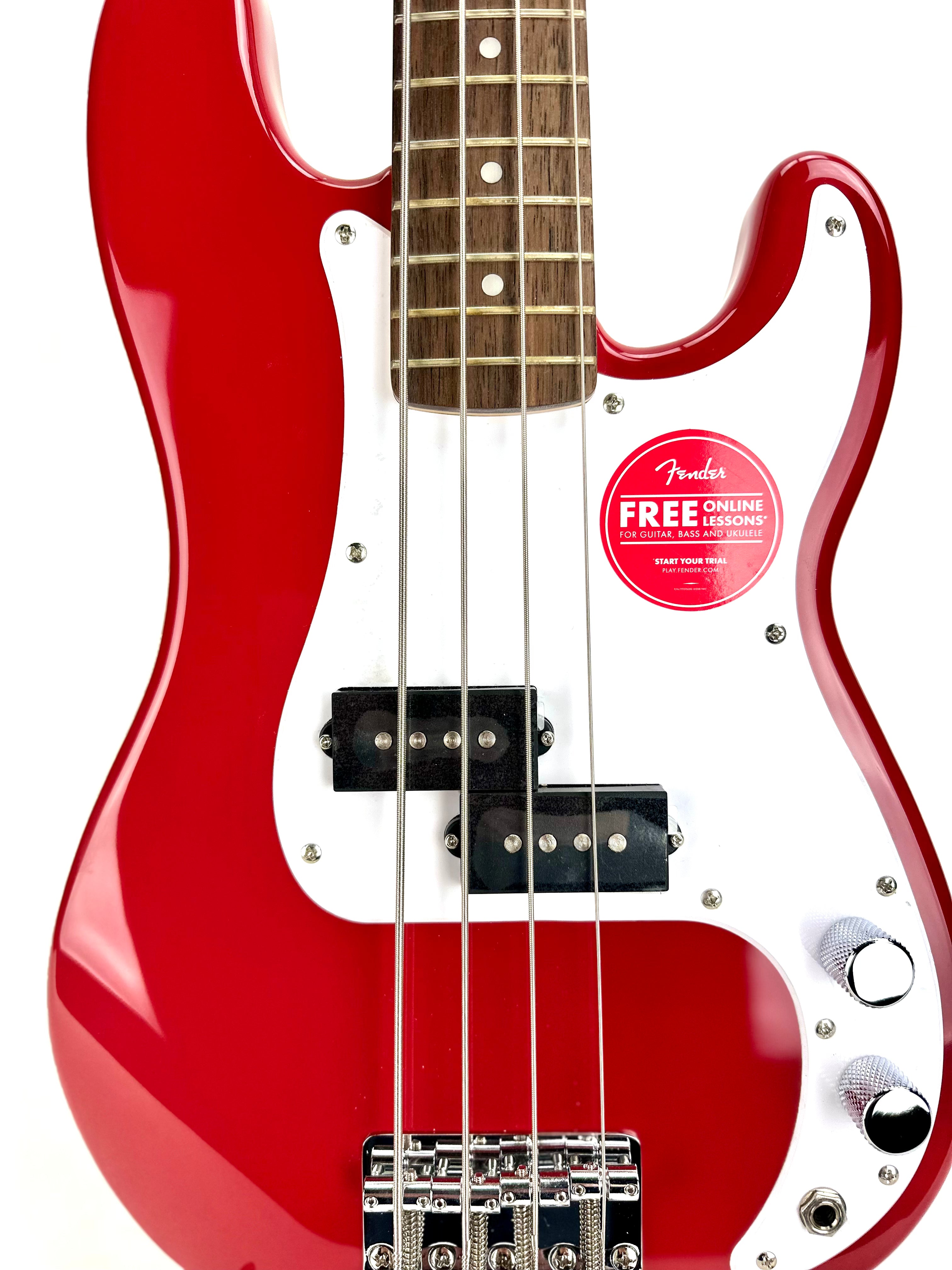 SQUIER MINI P-BASS DAK RED