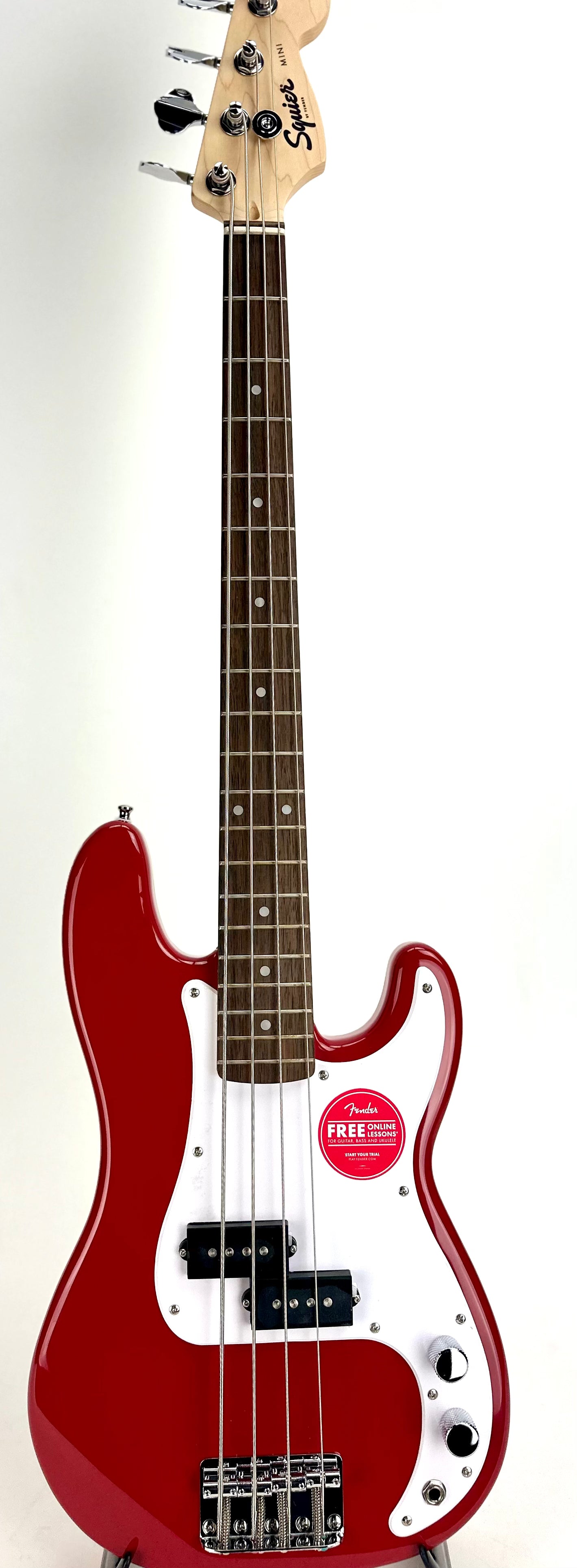 SQUIER MINI P-BASS DAK RED