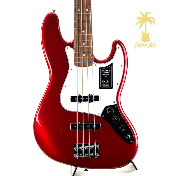 Player Jazz Bass (MEX, PF) - candy apple red Basse électrique solid body  Fender