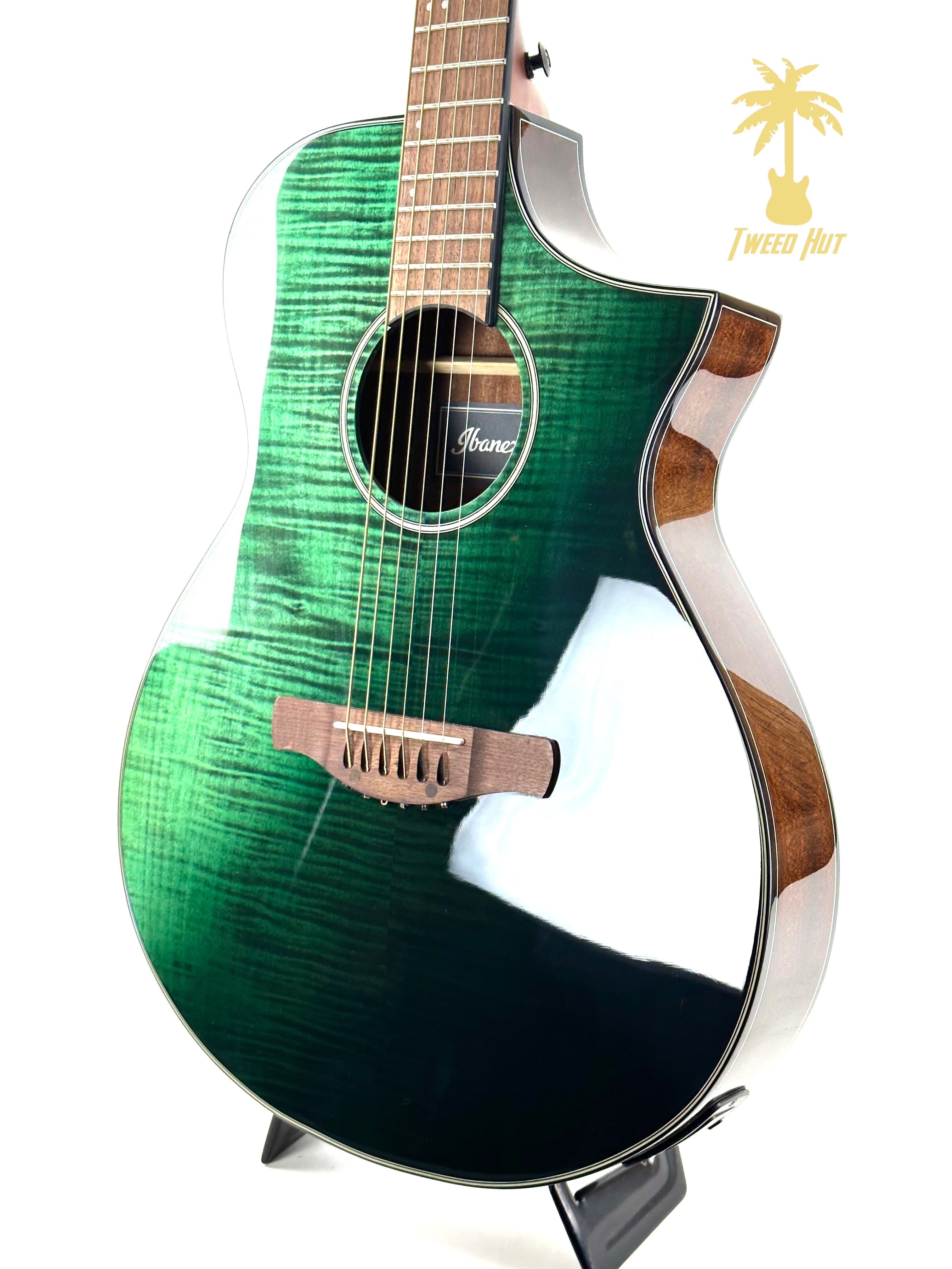 IBANEZ AEWC32FM A/E THINLINE - DARK GREEN SUNSET FADE