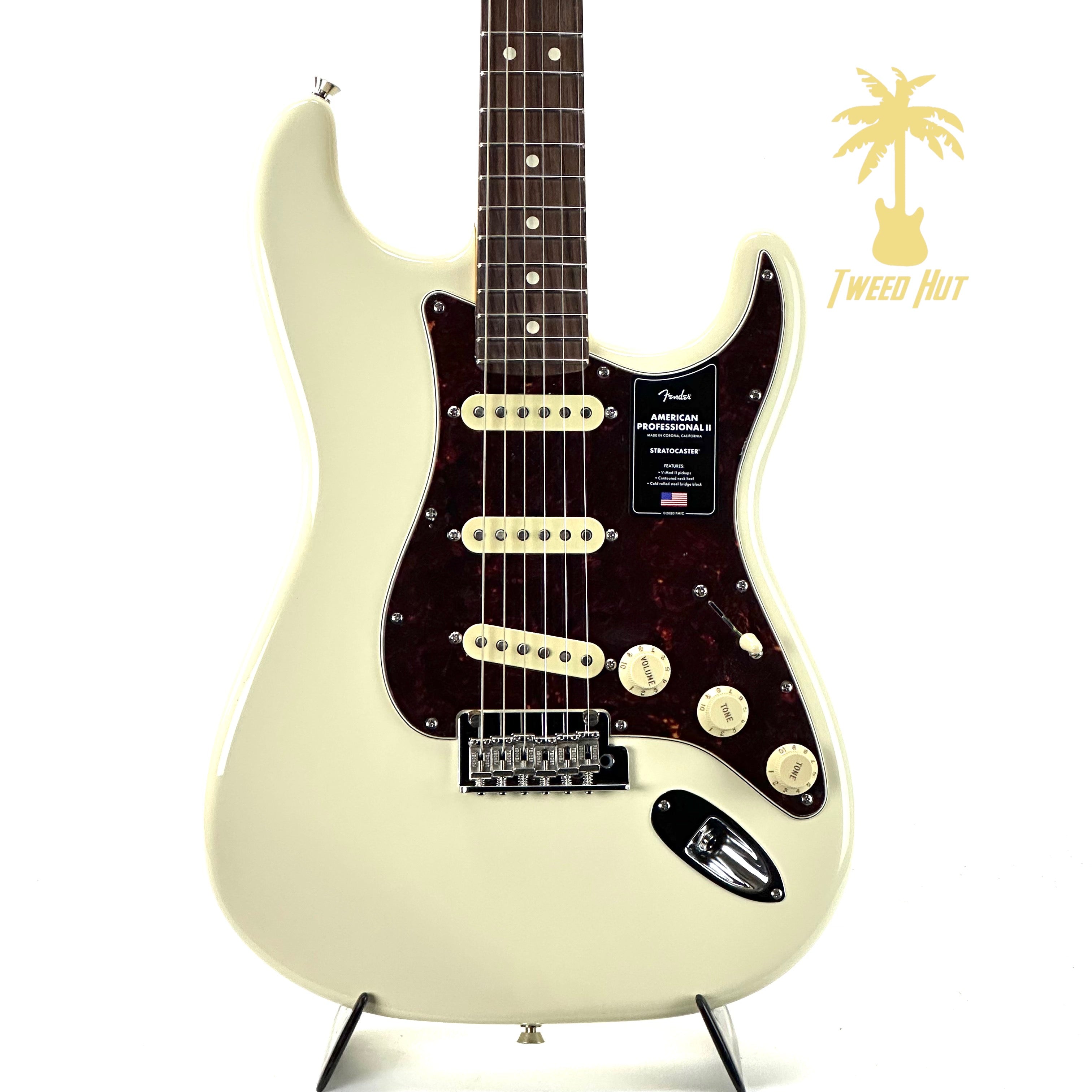 FENDER AMERICAN PROFESSIONAL II STRATOCASTER ROSEWOOD NECK OLYMPIC WHITE