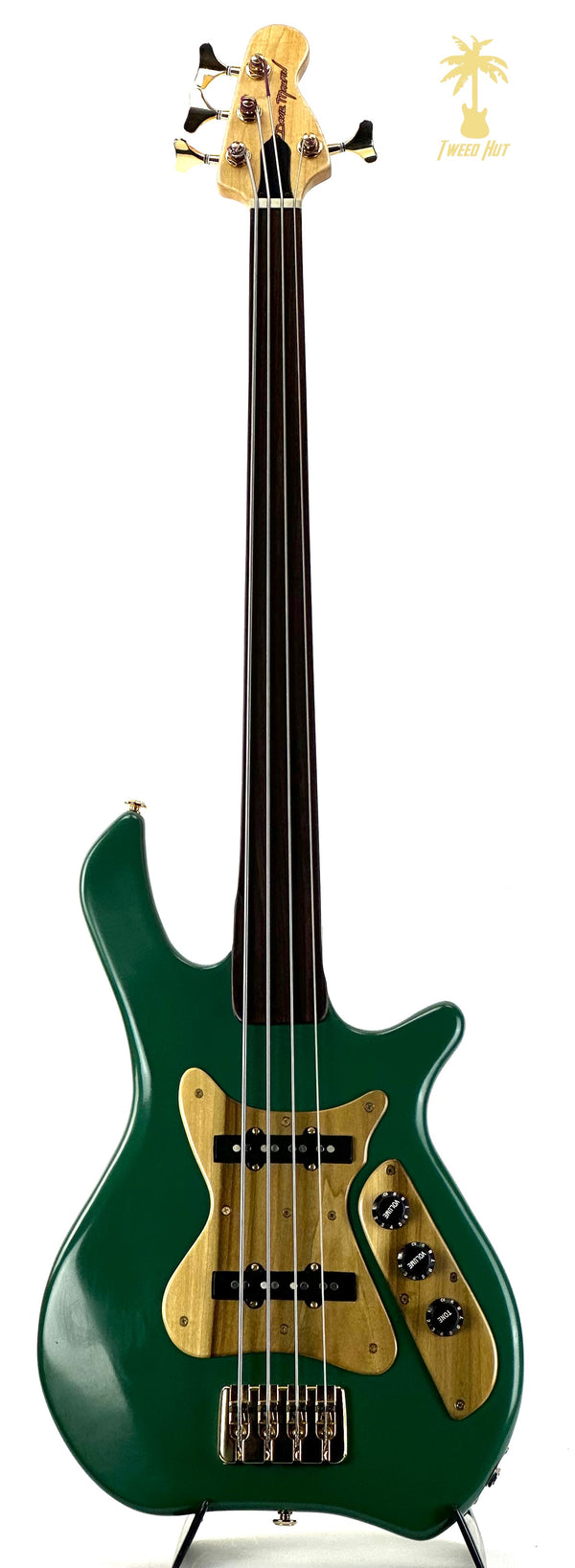 MAUPIN FRETLESS 4 STRING BASS - SEMI-GLOSS GREEN