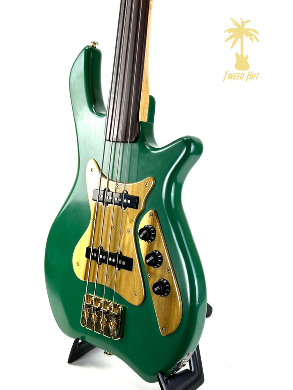 MAUPIN FRETLESS 4 STRING BASS - SEMI-GLOSS GREEN