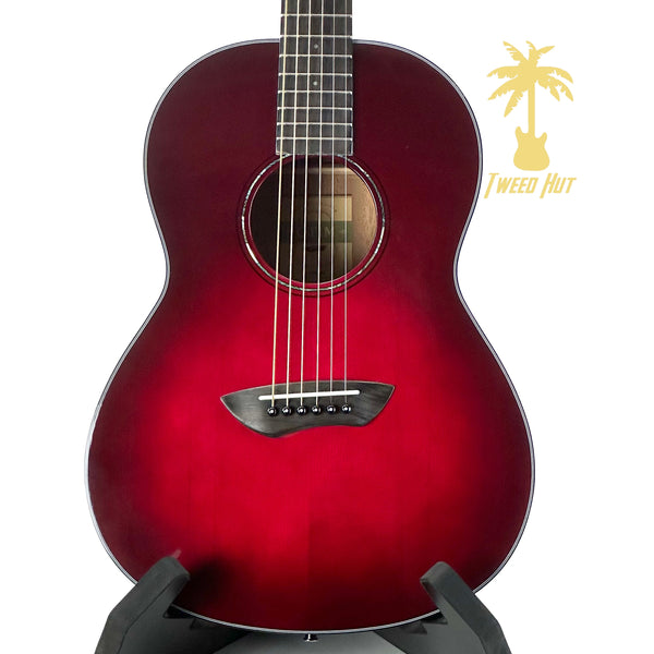 YAMAHA CSF1M PARLOR A/E GUITAR - CRIMSON RED BURST