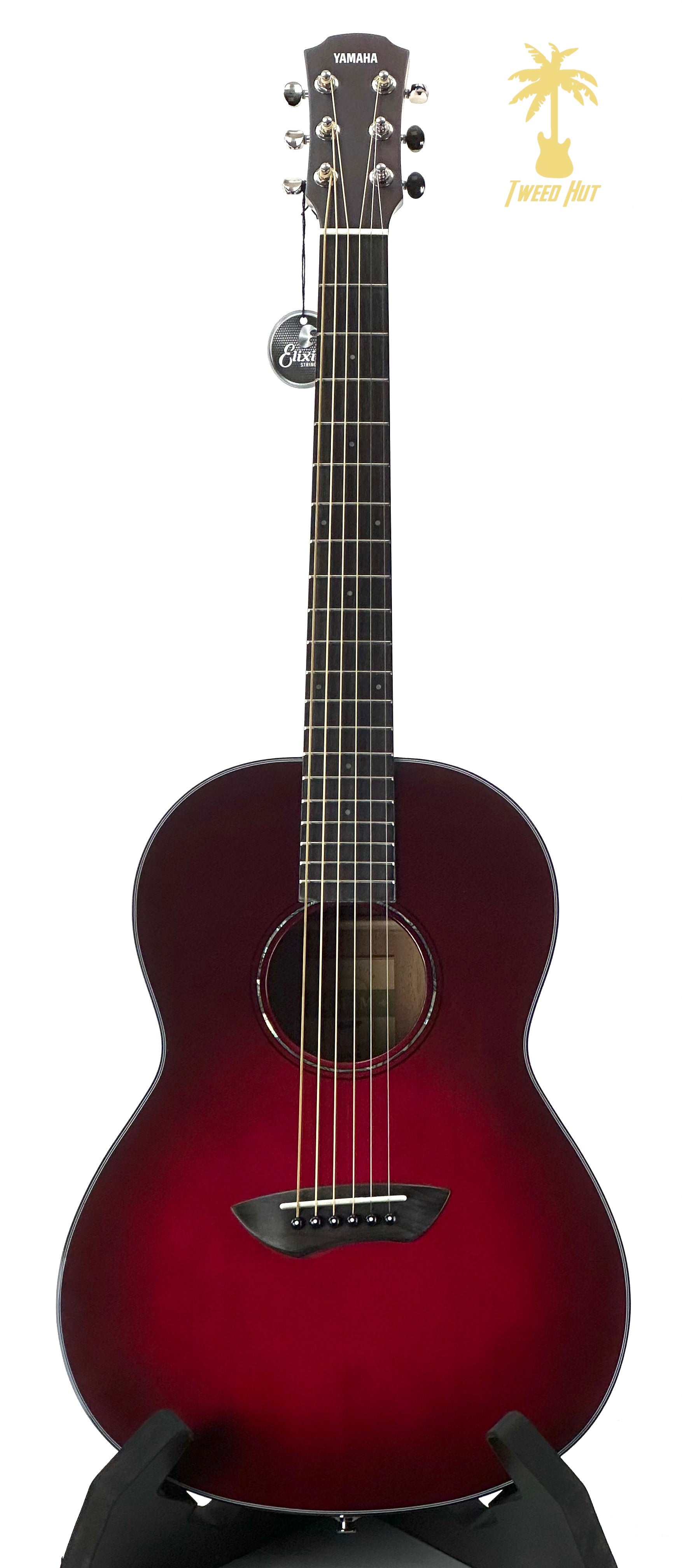 YAMAHA CSF1M PARLOR A/E GUITAR - CRIMSON RED BURST