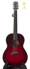 YAMAHA CSF1M PARLOR A/E GUITAR - CRIMSON RED BURST