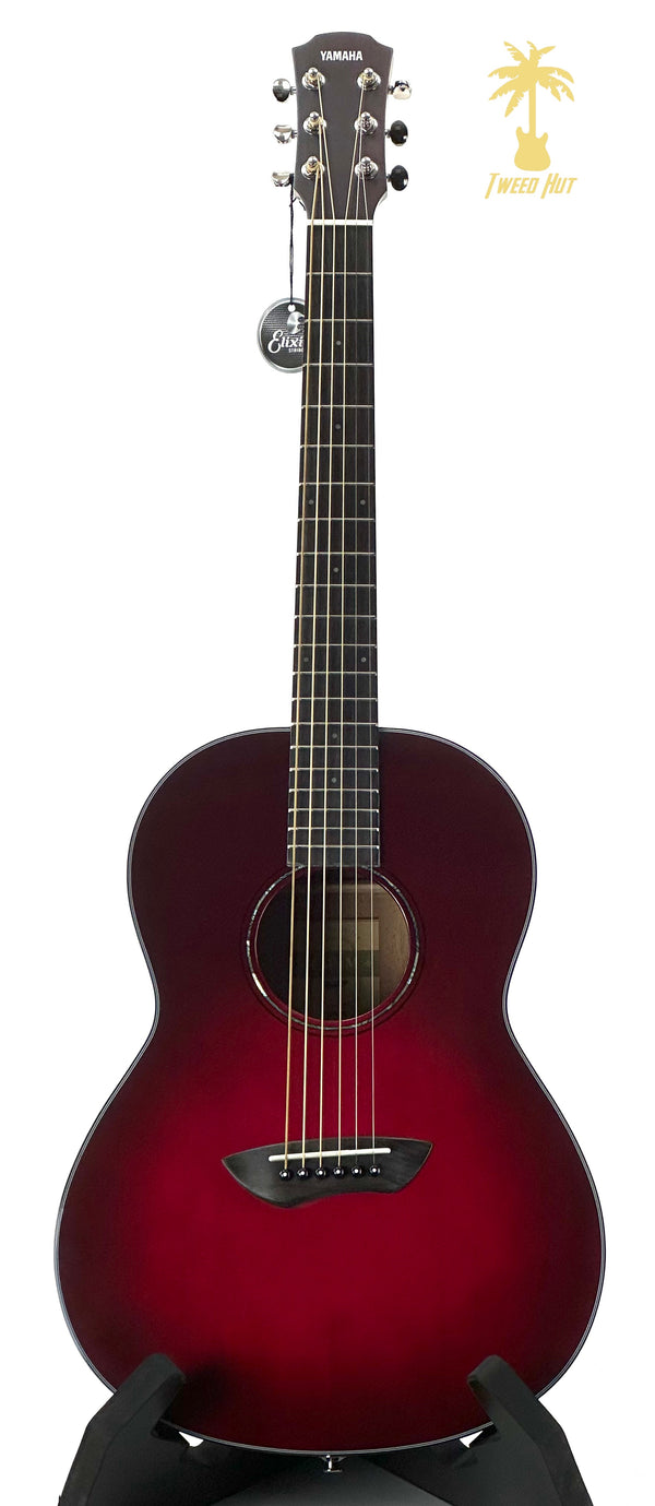 YAMAHA CSF1M PARLOR A/E GUITAR - CRIMSON RED BURST