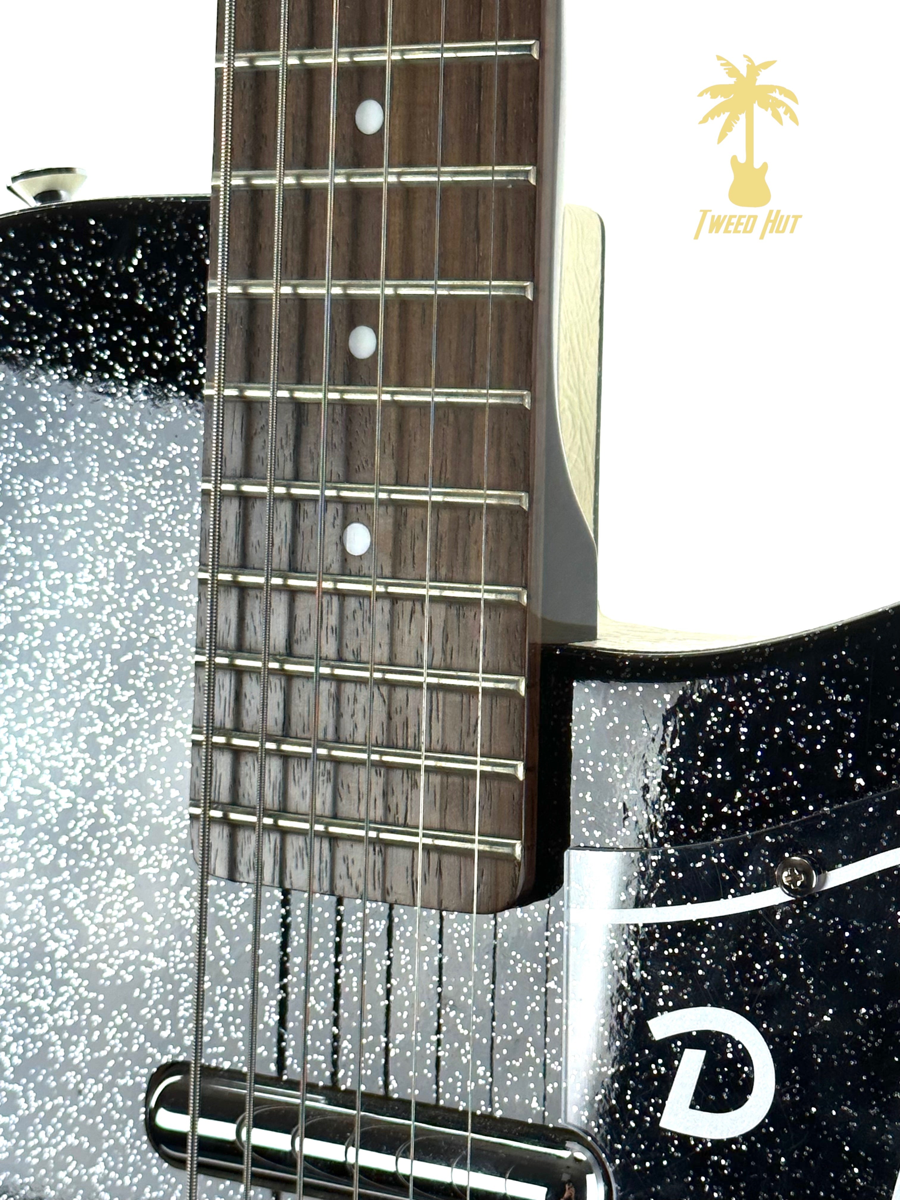 PRE-OWNED DANELECTRO 56 BARITONE - BLACK SPARKLE