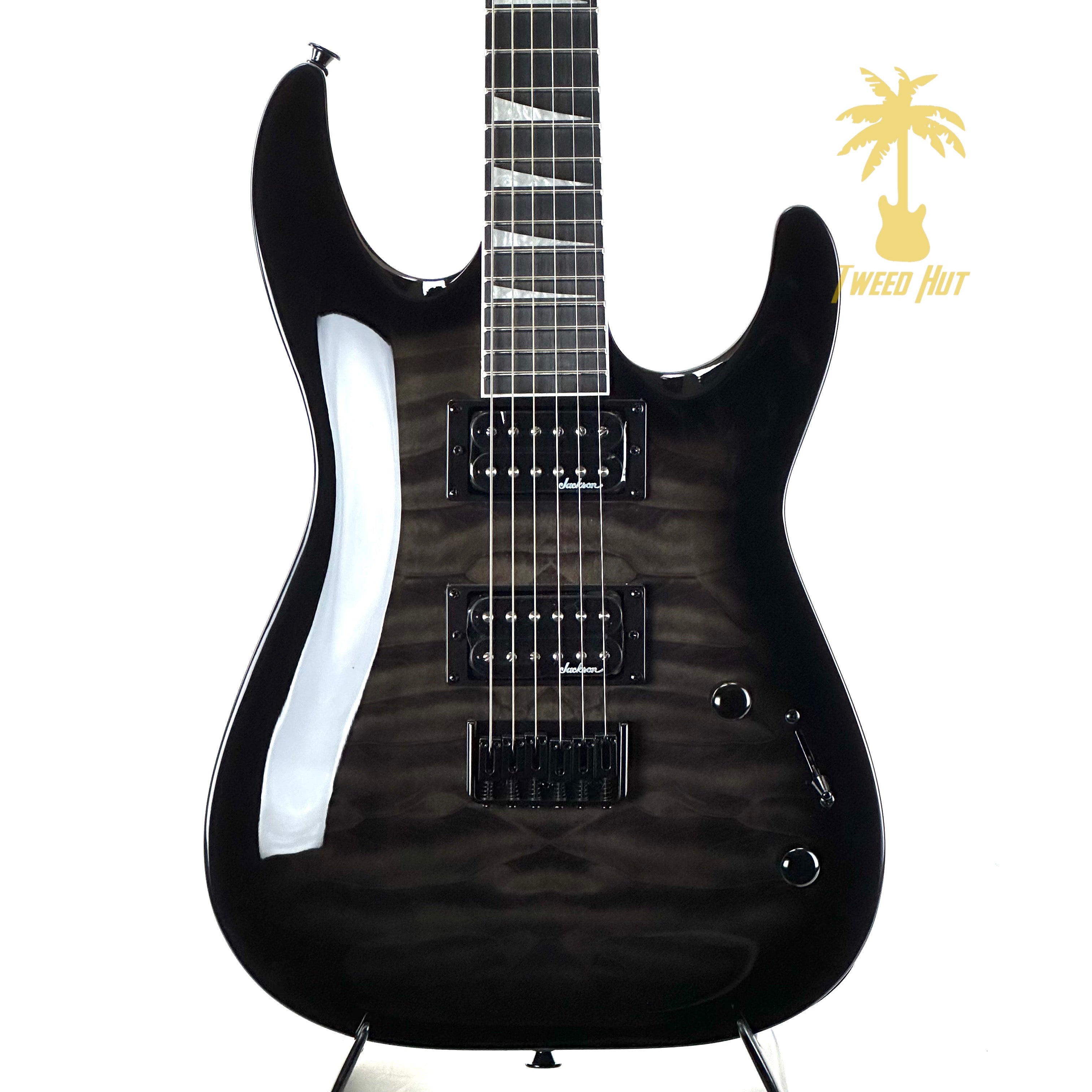 JACKSON JS SERIES DINKY ARCH TOP JS32Q DKA HT TRANSPARENT BLACK BURST