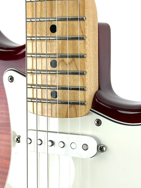 PRE-OWNED FENDER STRAT PLUS TOP - AGED CHERRY SUNBURST