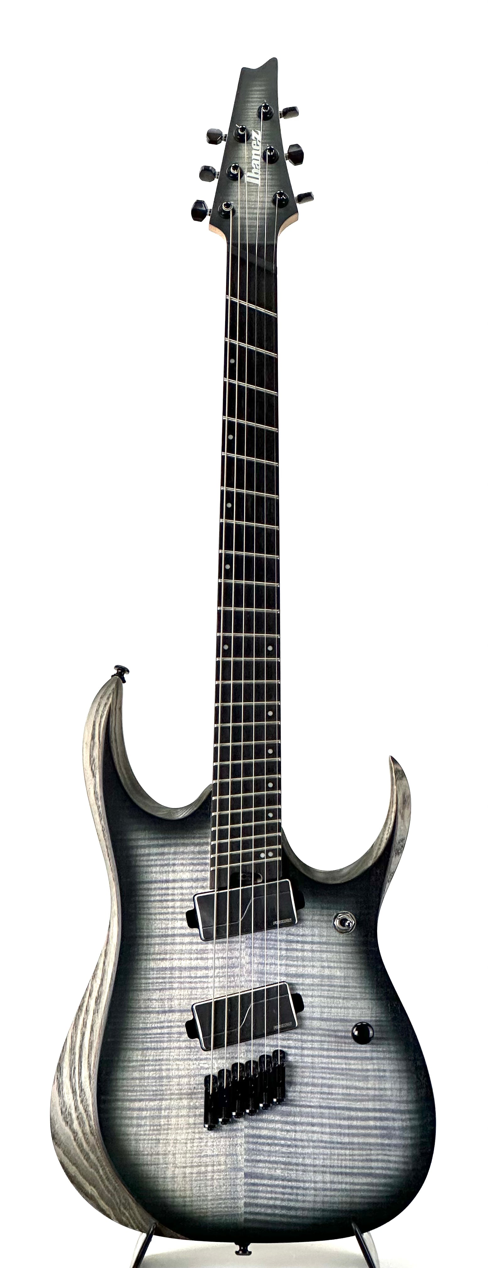 PRE-OWNED IBANEZ IRON LABEL RGDIM6FM MULTISCALE - CERULEAN BLUE BURST FLAT