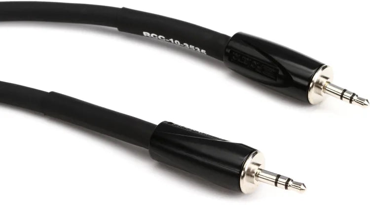 ROLAND RCC-10-3535 BLACK SERIES 3.5mm TRS to 3.5mm TRS INTERCONNECT CABLE - 10
