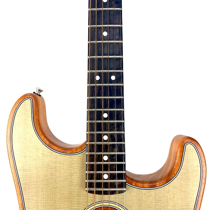 FENDER AMERICAN ACOUSTASONIC STRATACOUSTIC 2020-TRANSPARENT SONIC BLUE