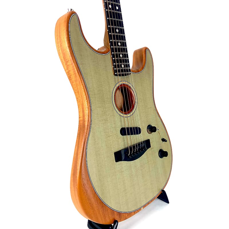 FENDER AMERICAN ACOUSTASONIC STRATACOUSTIC 2020-TRANSPARENT SONIC BLUE