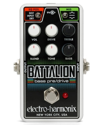 EHX NANO BATTALION BASS PREAMP & OVERDRIVE