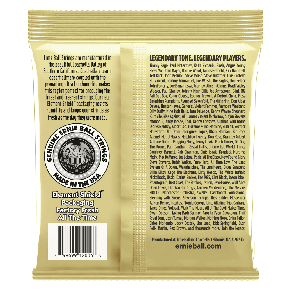 ERNIE BALL EARTHWOOD EXTRA LIGHT BRONZE ACOUSTIC STRINGS 10-50