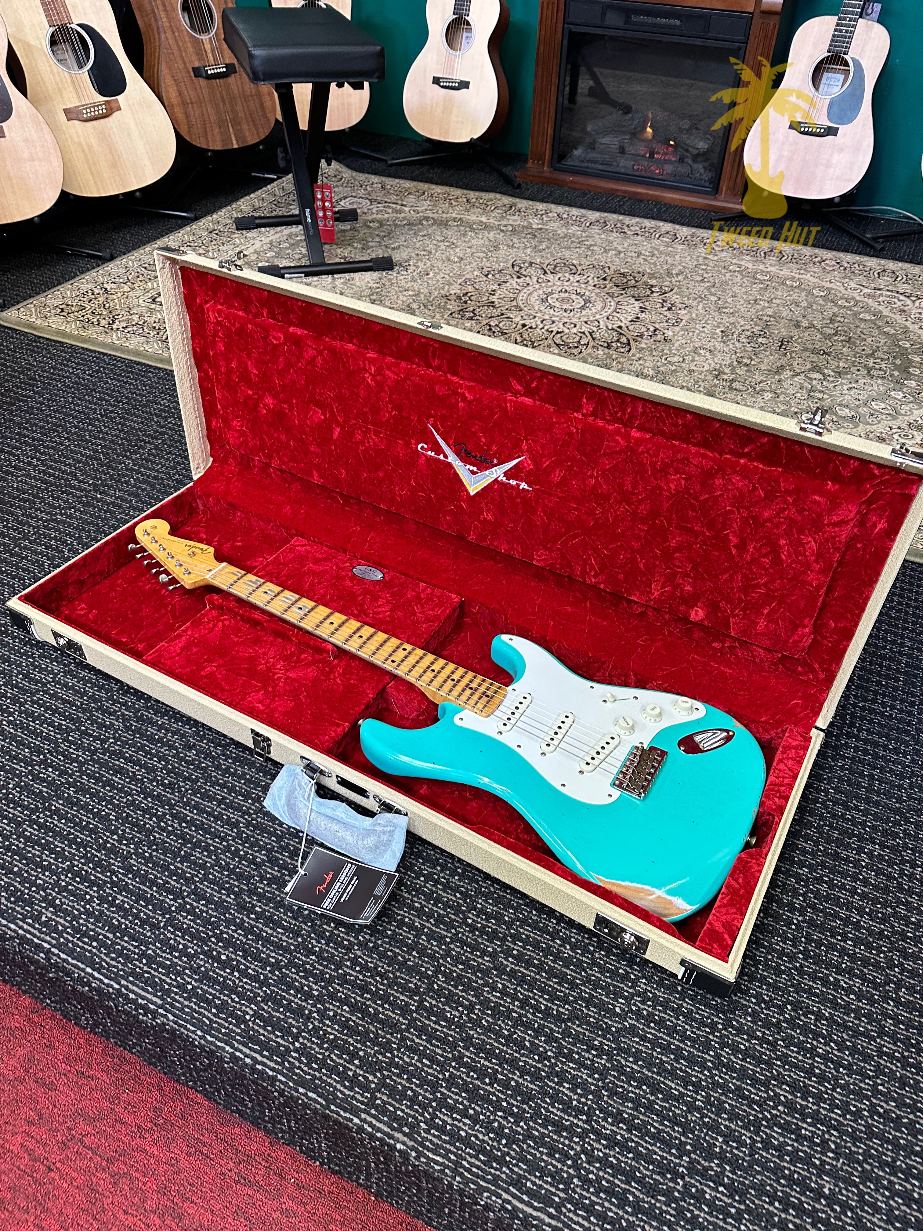 FENDER CUSTOM SHOP TOMATILLO 56 STRATOCASTER RELIC - SEAFOAM GREEN