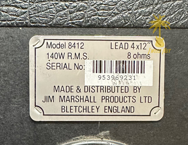 PRE-OWNED MARSHALL 8412 LEAD 4x12 CABINET - IN STORE PICKUP ONLY