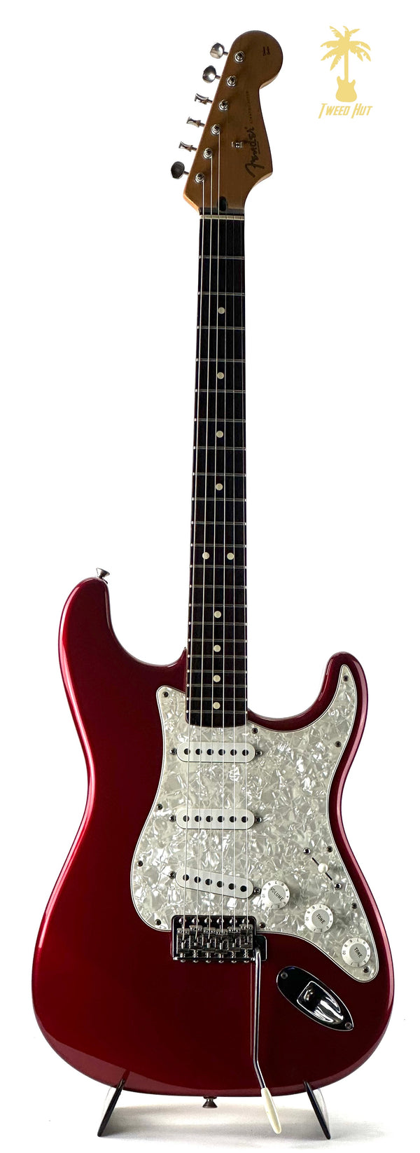 PRE-OWNED FENDER POWERHOUSE STRATOCASTER 2001 - CANDY APPLE RED
