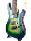 PRE-OWNED CORT KX508MS 8 STRING - MARINA BLUE BURST