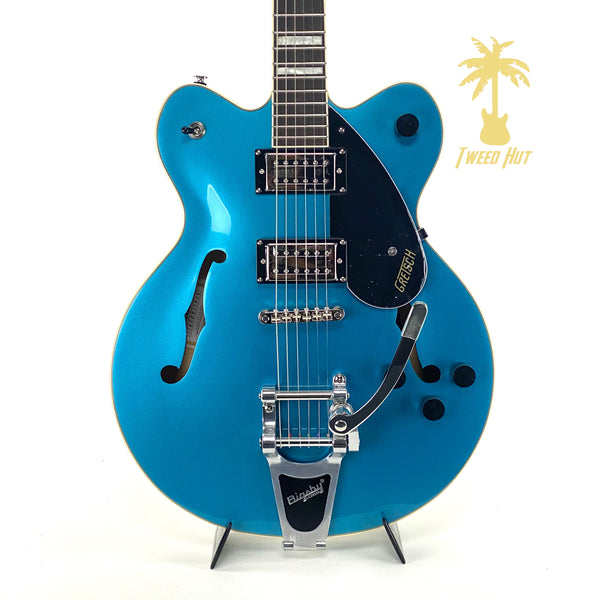 GRETSCH STREAMLINER CENTER BLOCK WITH BIGSBY RIVERA BLUE