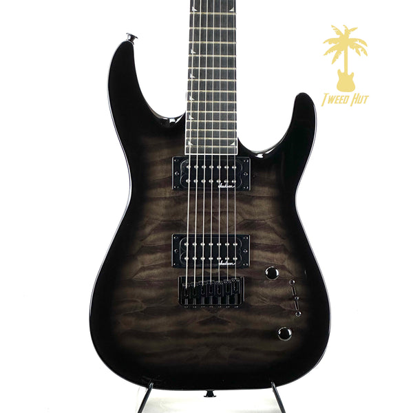 JACKSON JS SERIES DINKY ARCH TOP JS22Q-7 7 String DKA HT-TRANSPARENT BLACK BURST