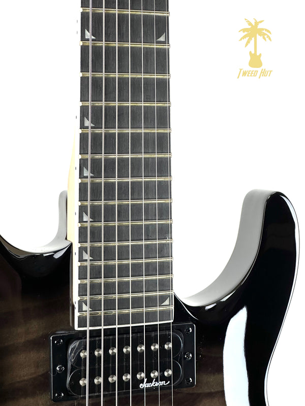 JACKSON JS SERIES DINKY ARCH TOP JS22Q-7 7 String DKA HT-TRANSPARENT BLACK BURST