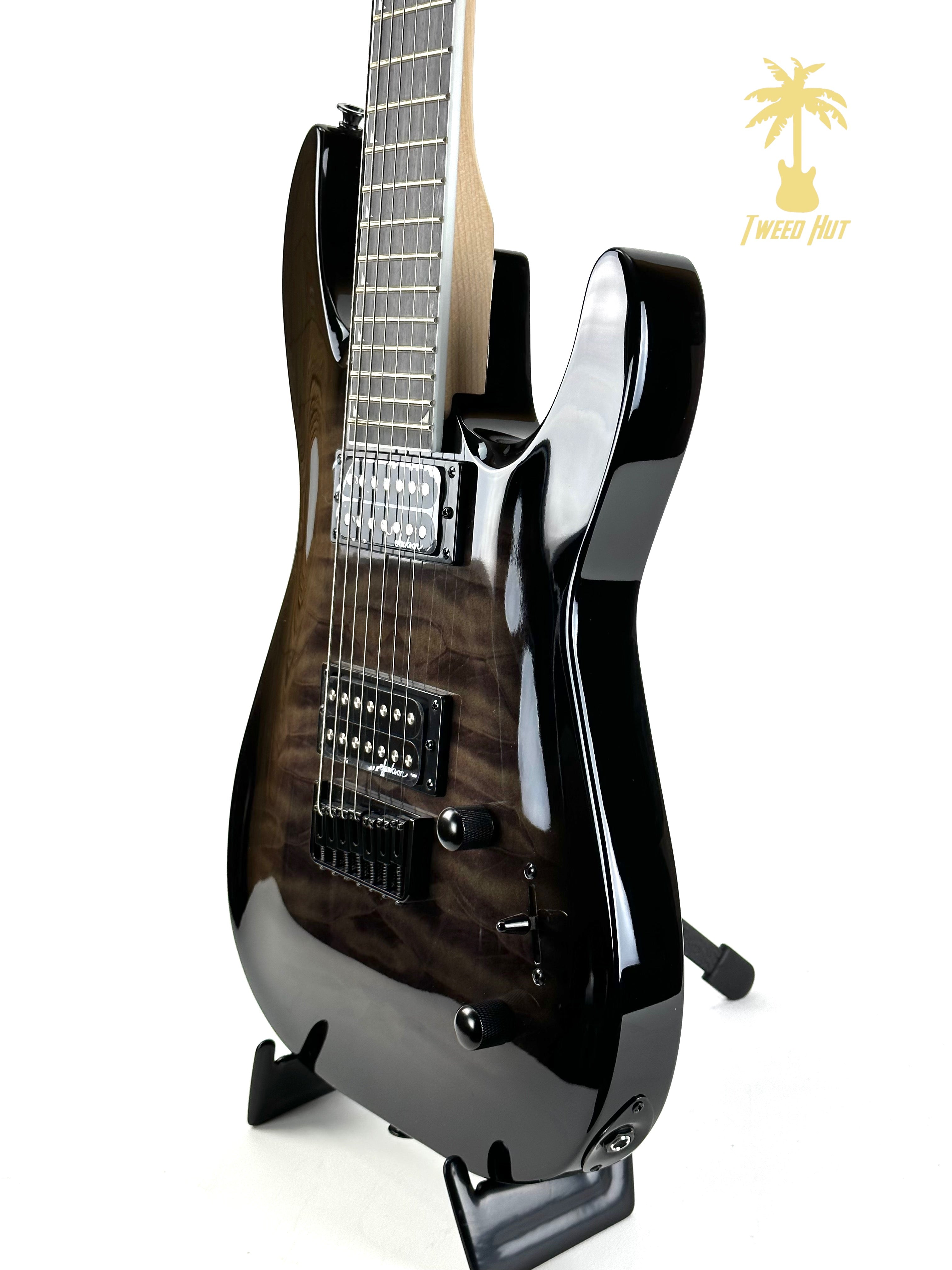JACKSON JS SERIES DINKY ARCH TOP JS22Q-7 7 String DKA HT-TRANSPARENT BLACK BURST