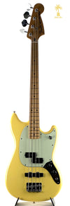 PRE-OWNED FENDER MUSTANG PJ BASS - BUTTERCREAM