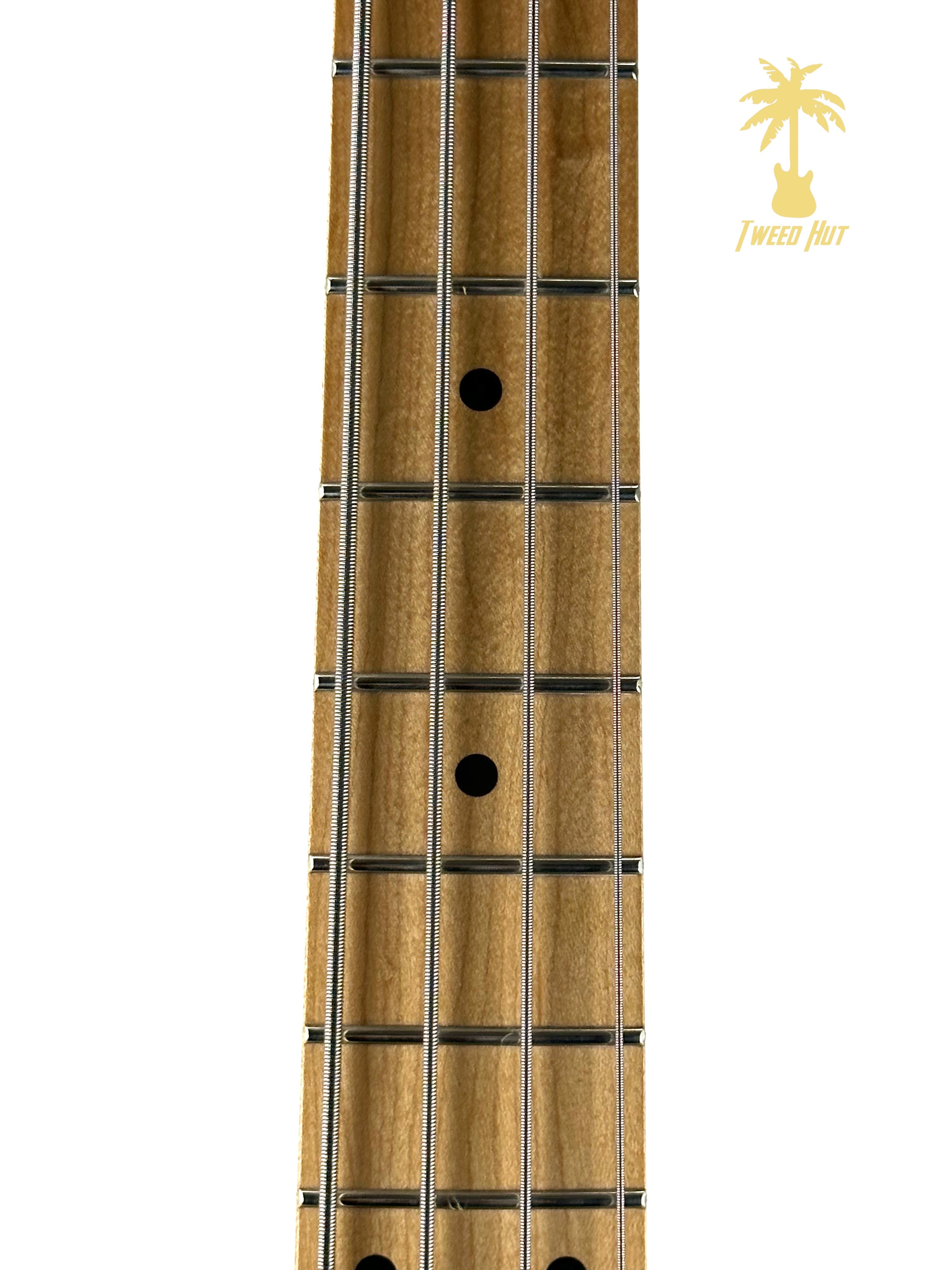 PRE-OWNED FENDER MUSTANG PJ BASS - BUTTERCREAM