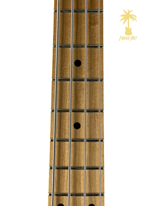 PRE-OWNED FENDER MUSTANG PJ BASS - BUTTERCREAM