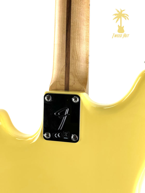 PRE-OWNED FENDER MUSTANG PJ BASS - BUTTERCREAM