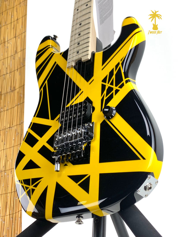 EVH STRIPED SERIES-BLACK WITH YELLOW STRIPES