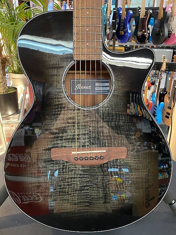 IBANEZ AEG70 ACOUSTIC-ELECTRIC GUITAR-CHARCOAL BURST