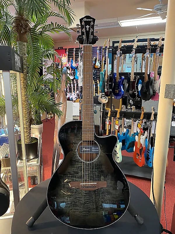 IBANEZ AEG70 ACOUSTIC-ELECTRIC GUITAR-CHARCOAL BURST