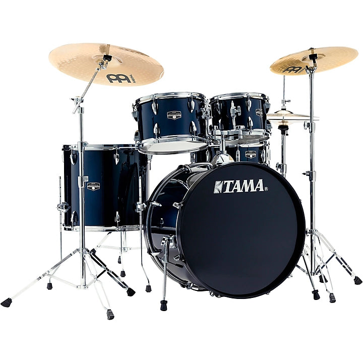 TAMA IMPERIAL STAR IE52C 5-PIECE DRUM SET WITH AND MEINL CYMBALS -DARK BLUE - LOCAL PICKUP ONLY