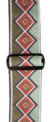 PRS 2.75" WIDE RETRO JACQUARD STRAP-GREEN & RED