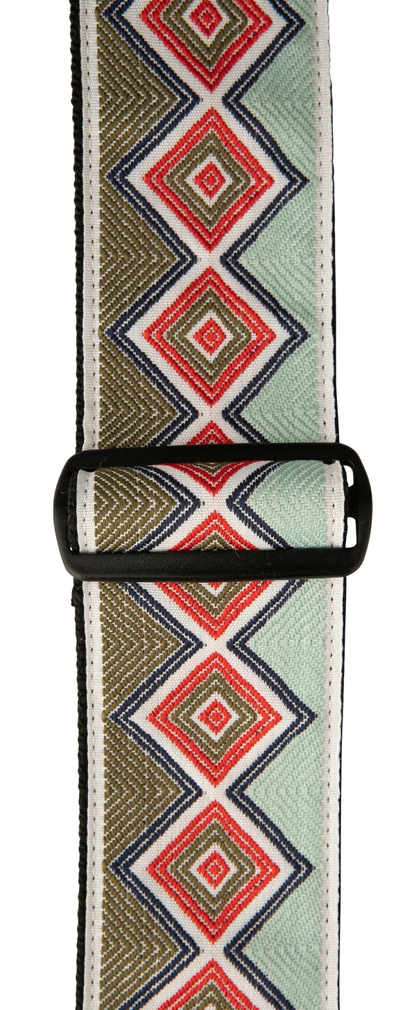 PRS 2.75" WIDE RETRO JACQUARD STRAP-GREEN & RED