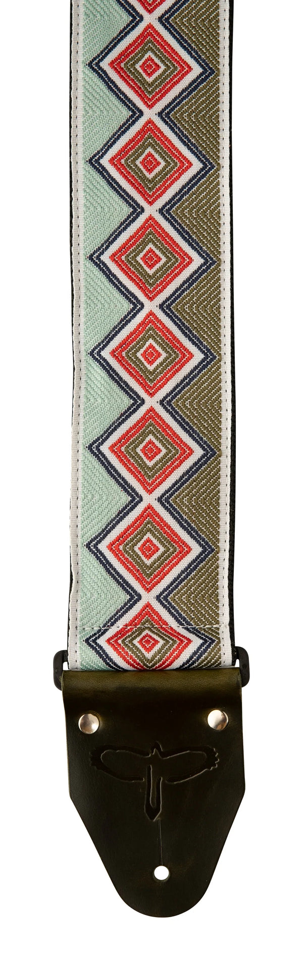 PRS 2.75" WIDE RETRO JACQUARD STRAP-GREEN & RED
