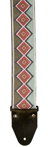 PRS 2.75" WIDE RETRO JACQUARD STRAP-GREEN & RED